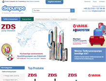 Tablet Screenshot of diepumpe.com